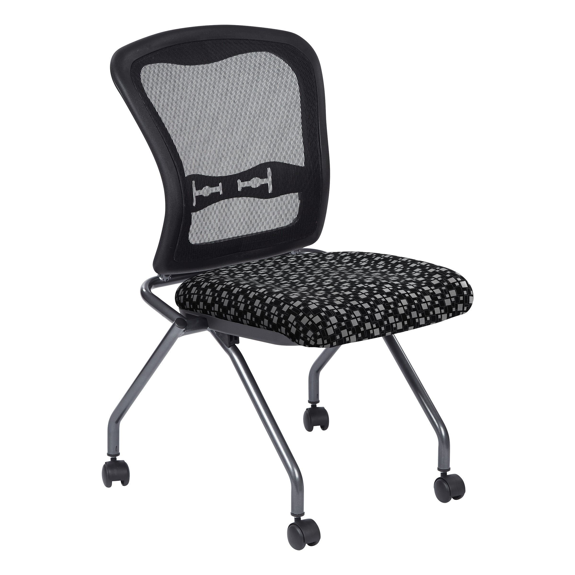 Deluxe Armless Folding Chair With ProGrid® Back